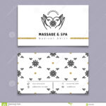 Massage And Spa Therapy Business Card Template, Trendy Line Regarding Massage Therapy Business Card Templates