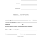 Medical Certificate Form – Fill Online, Printable, Fillable Within Running Certificates Templates Free