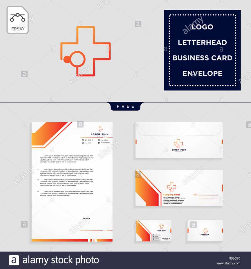 Business Card Letterhead Envelope Template