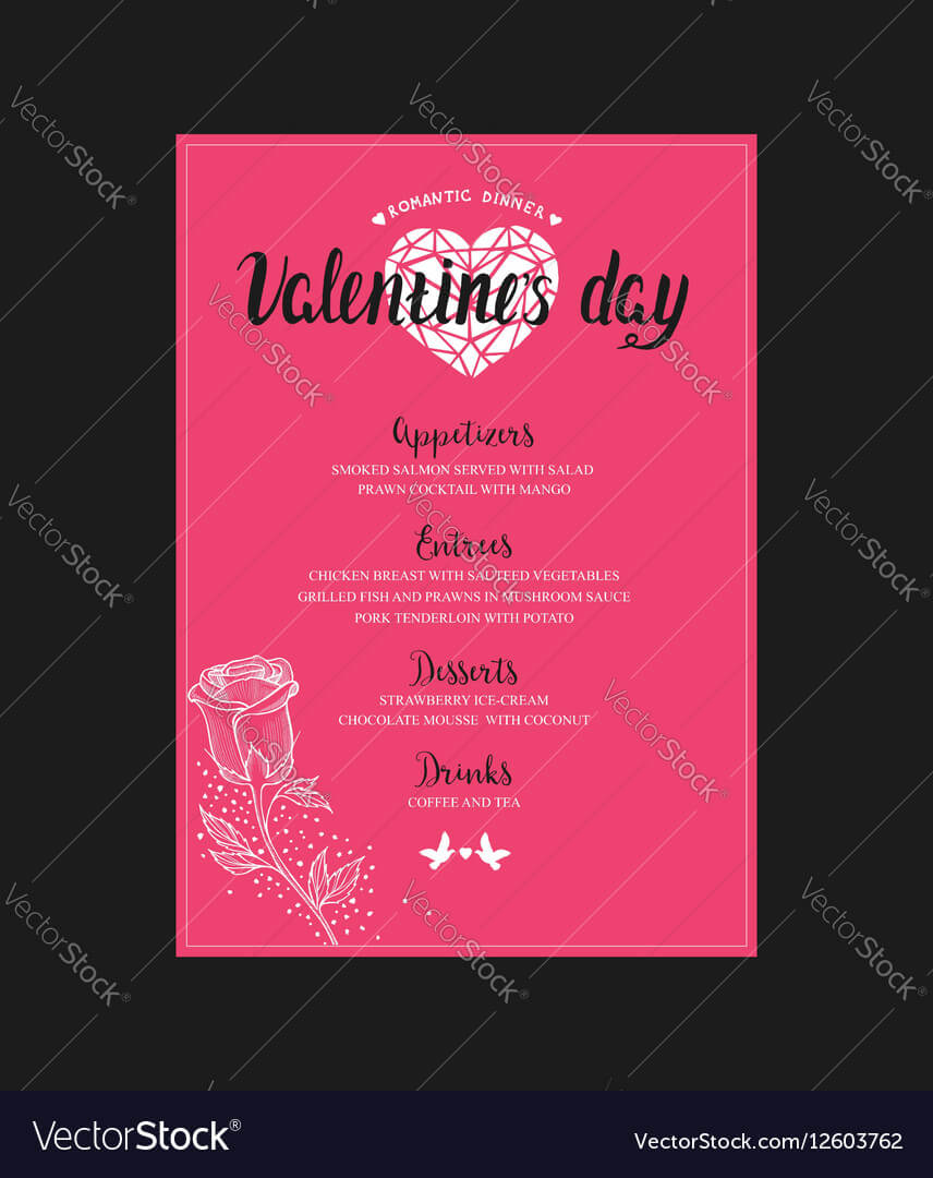 Menu Template For Valentine Day Dinner Inside Frequent Diner Card Template