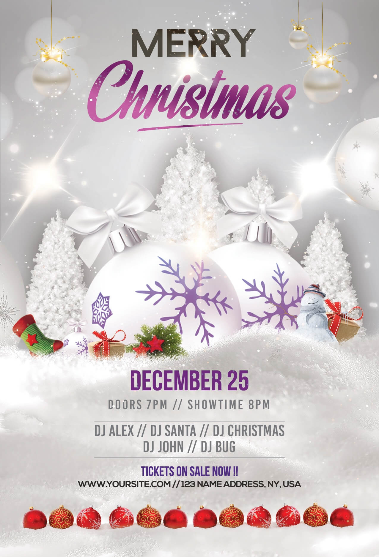 Merry Christmas & Holiday Free Psd Flyer Template - Stockpsd For Christmas Brochure Templates Free