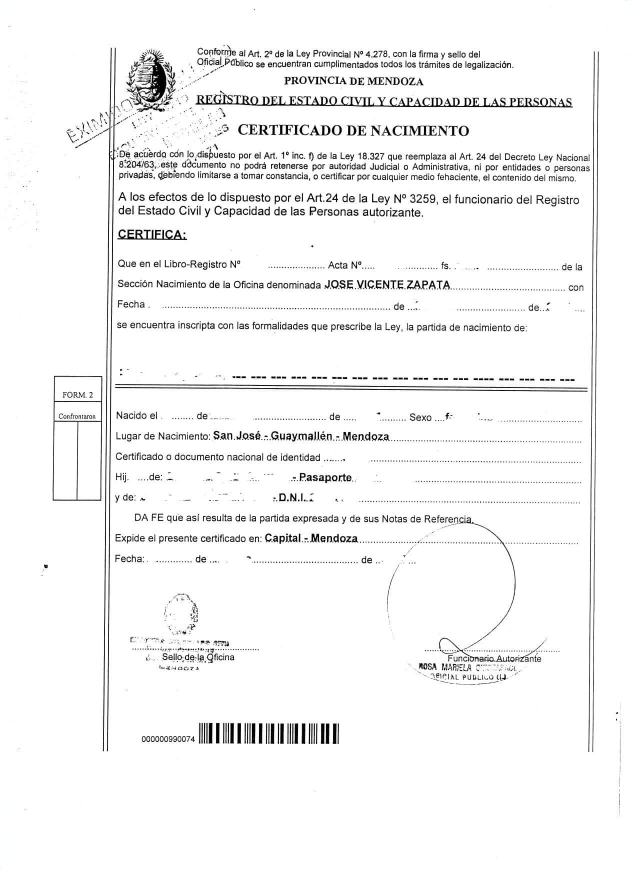 Mexican Birth Certificate Translation Template Choice Image Throughout Spanish To English Birth Certificate Translation Template