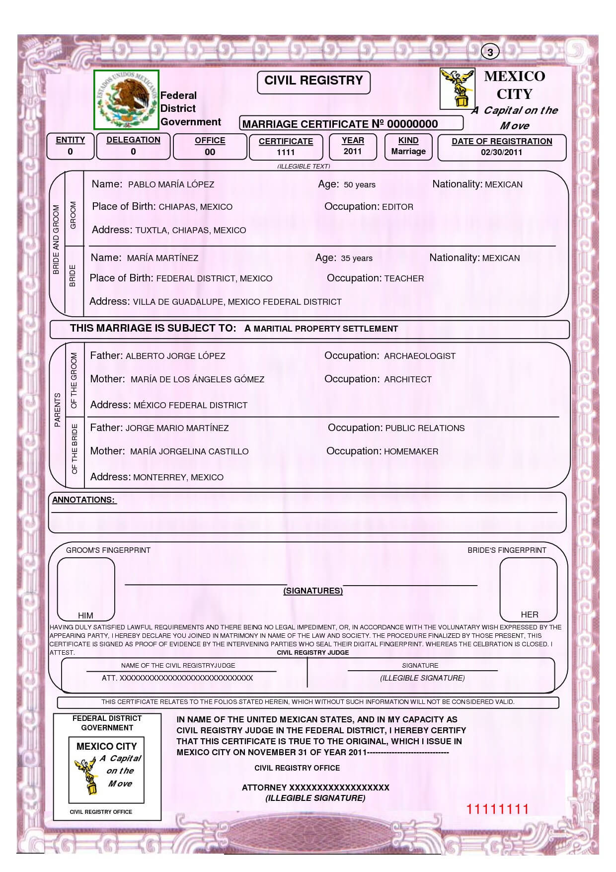 Mexican Marriage Certificate Template Birth Translation Regarding Mexican Marriage Certificate Translation Template