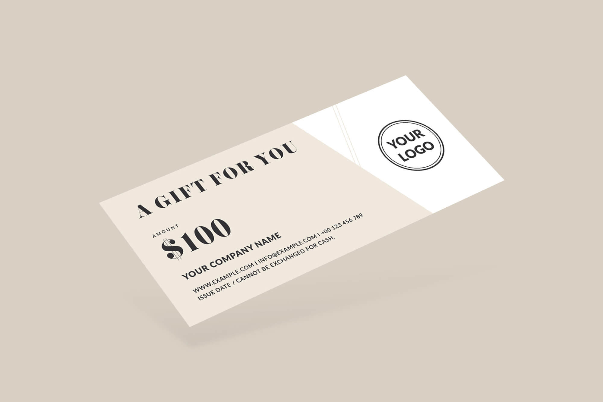 Minimal Gift Certificate Template Within Indesign Gift Certificate Template
