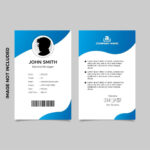Minimal Gradient Blue Employee Id Card Template – Download Pertaining To Template For Id Card Free Download