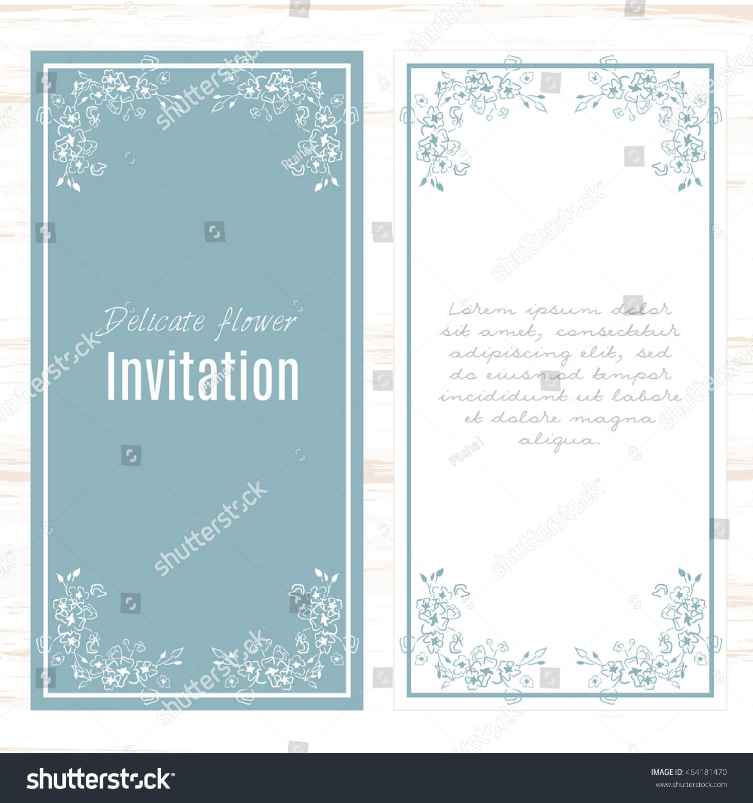 Minimalistic Blue White Greeting Card Template | Royalty Intended For Small Greeting Card Template