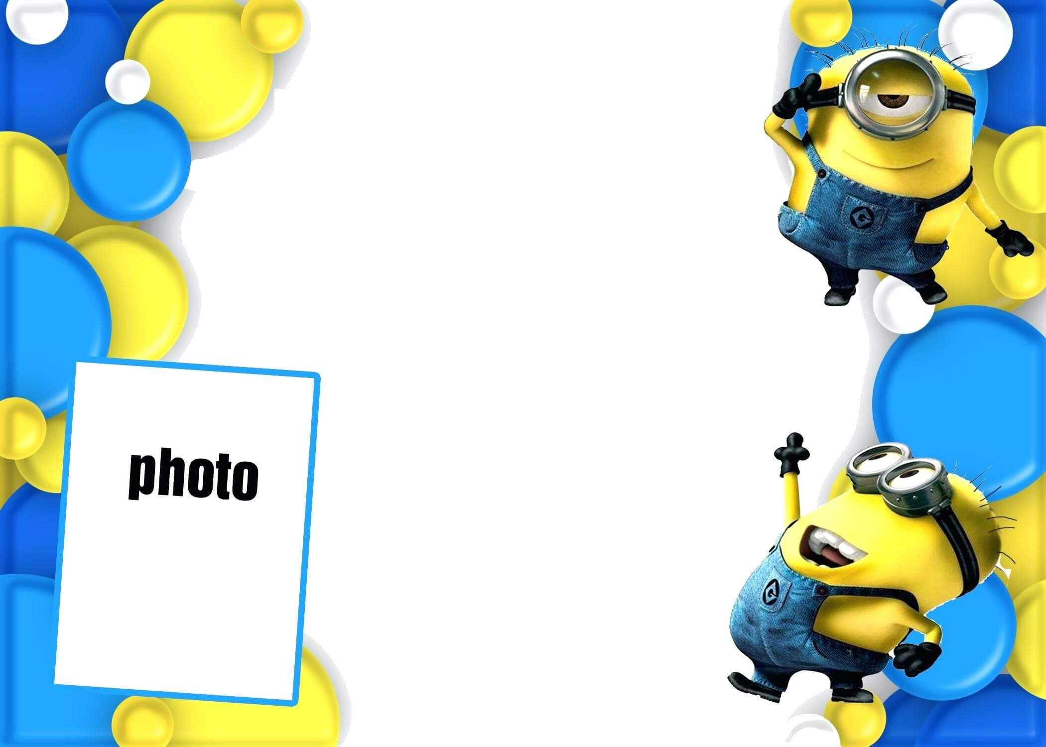 Minion Invitations Template – Vmarques Throughout Minion Card Template