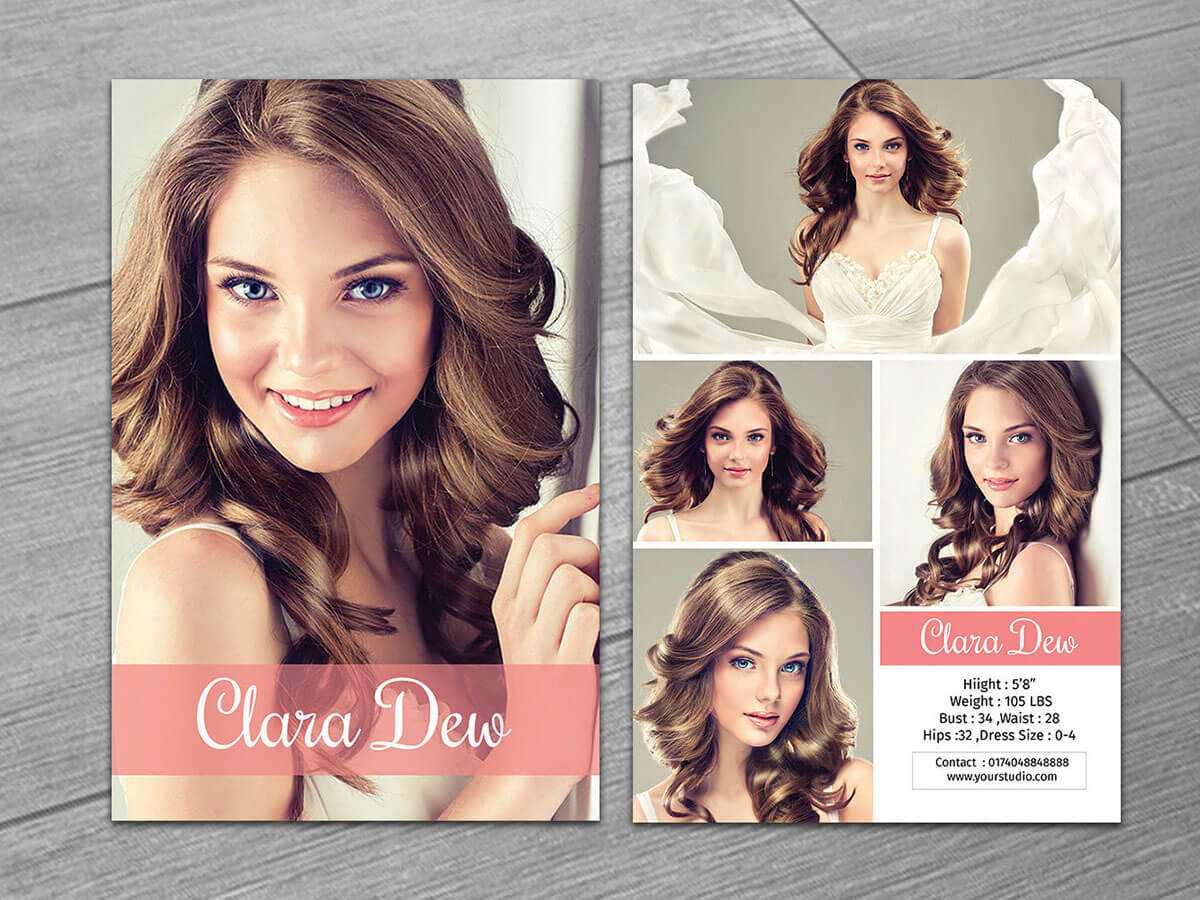 Model Comp Card On Behance For Comp Card Template Download