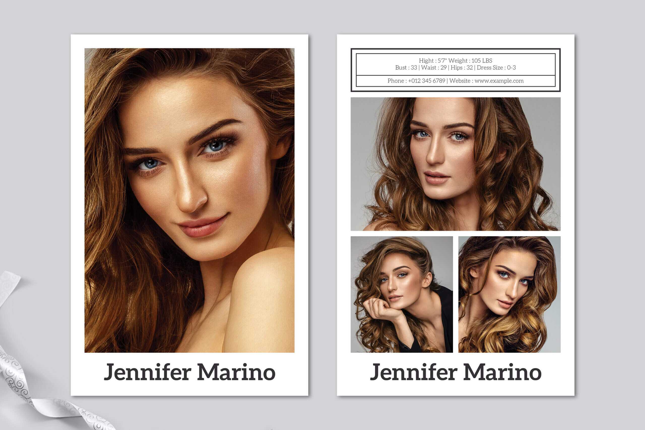 Model Comp Card Template In Model Comp Card Template Free