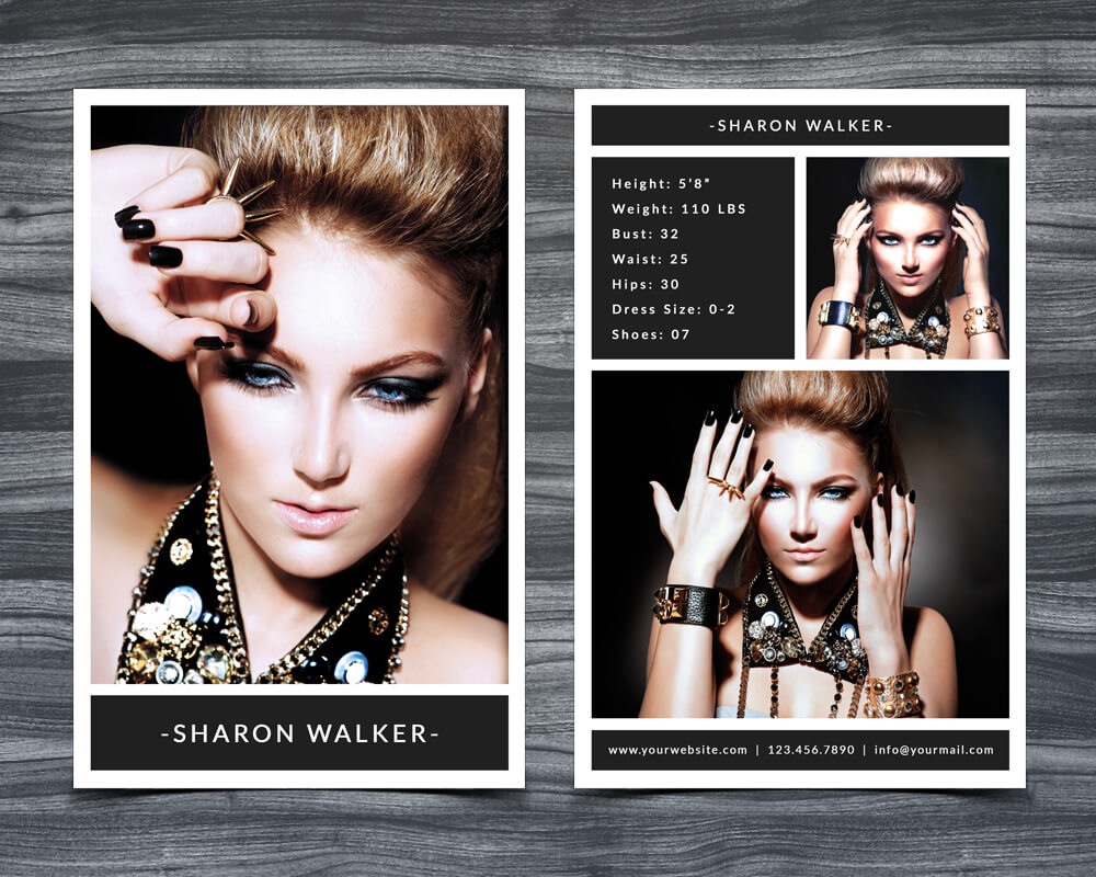 Model Comp Card Template Pertaining To Zed Card Template