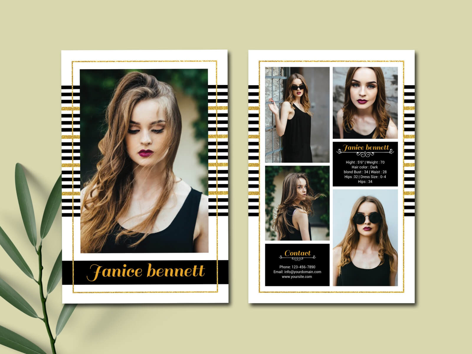 Model Comp Card Templateultimatetemplate On Dribbble Intended For Comp Card Template Download
