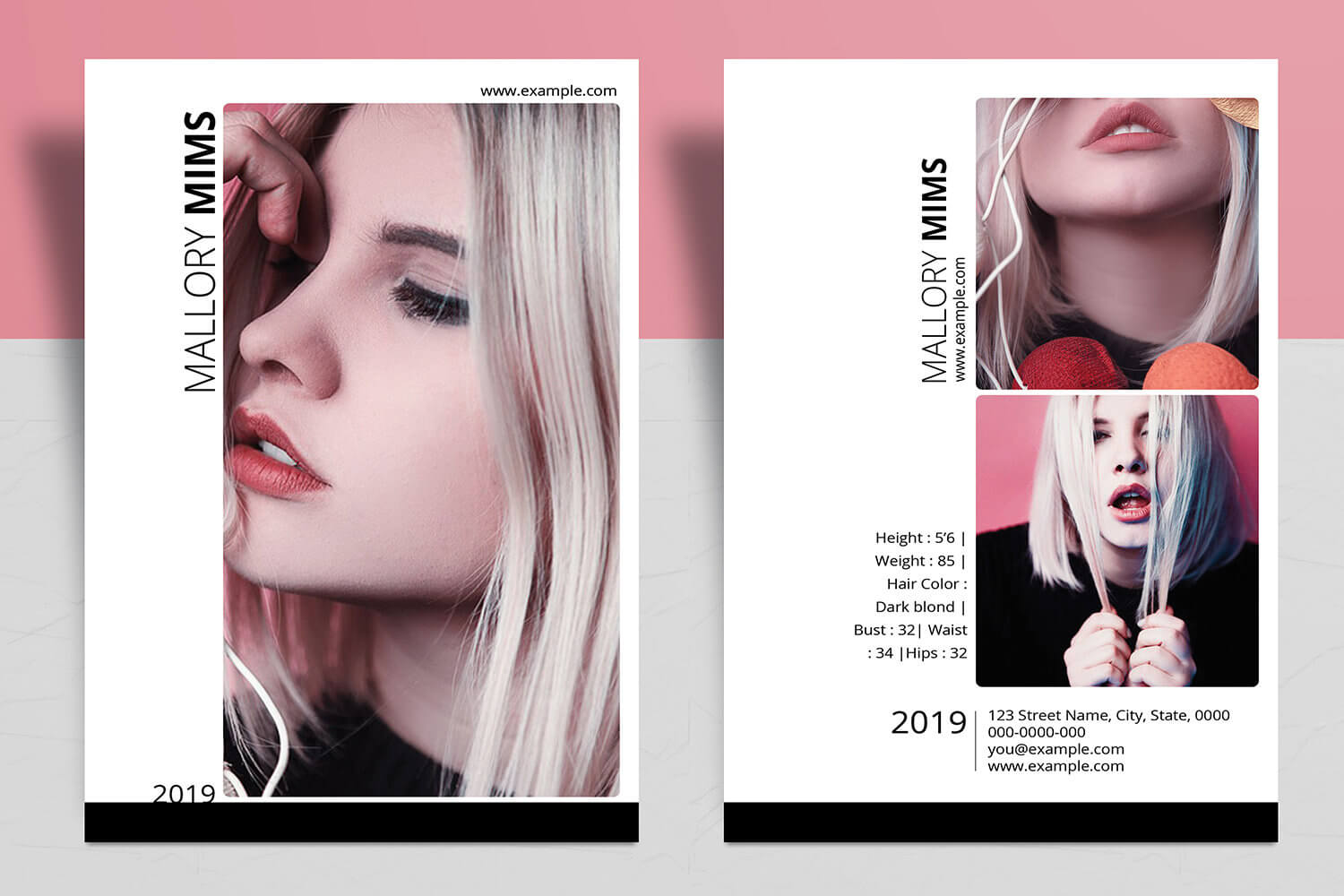 Modeling Comp Card Template | Model Comp Card, Composite Card | Ms Word &  Photoshop Template , Instant Download V17 With Regard To Download Comp Card Template