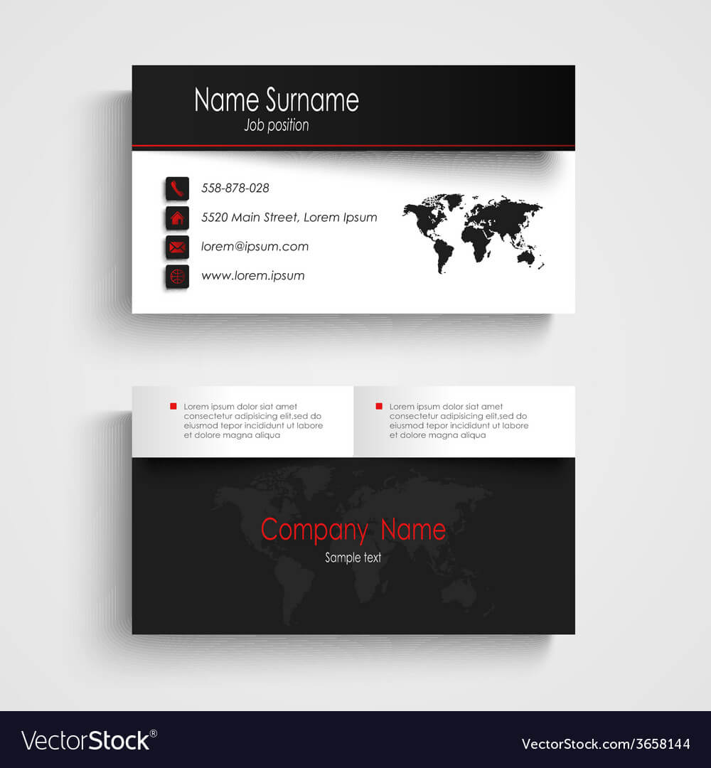 Modern Black White Business Card Template With Black And White Business Cards Templates Free