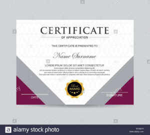 Modern Certificate Template And Background Stock Photo for Borderless Certificate Templates
