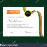 Modern Certificate Template And Background Stock Photo With Borderless Certificate Templates