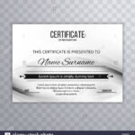 Modern Certificate Template Design Stock Photo: 213152925 Throughout Borderless Certificate Templates