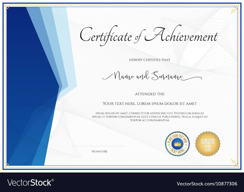 Modern Certificate Template For Achievement Throughout Certificate Of Accomplishment Template Free
