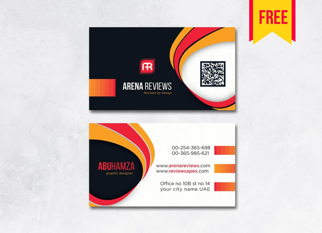 Modern Professional Business Card - Free Download | Arenareviews Regarding Professional Business Card Templates Free Download