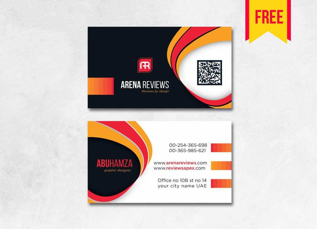 Modern Professional Business Card - Free Download | Arenareviews Regarding Professional Business Card Templates Free Download