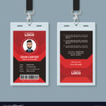Modern Red And Black Id Card Template Within Id Card Template Ai