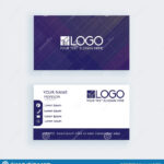 Modern Simple Business Card Set Dark Blue Template Or With Regard To Template For Calling Card