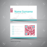 Modern Simple Light Business Card Template With Big Qr Code Pertaining To Qr Code Business Card Template