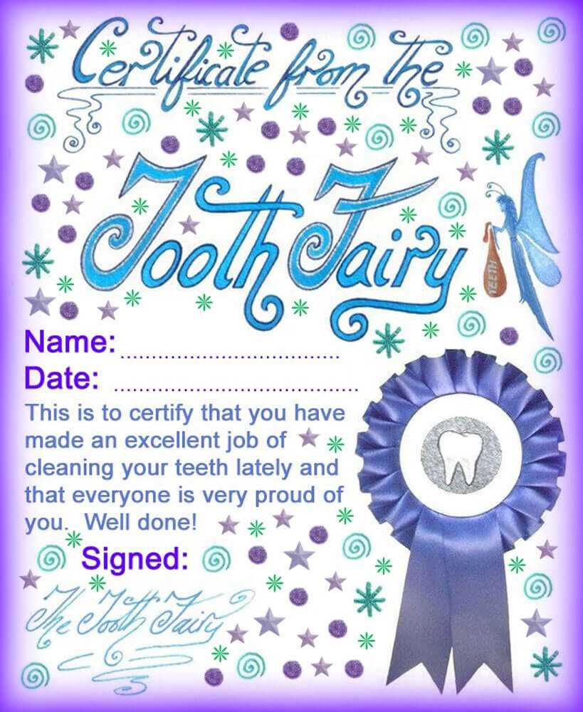 Modern Tooth Fairy Certificates | Rooftop Post Printables Throughout Free Tooth Fairy Certificate Template