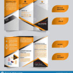 Modern Trifold Brochure Template With Flat And Elegant In Tri Fold Brochure Template Illustrator Free