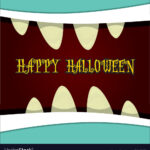 Monster Face Halloween Greeting Card With Regard To Monster High Birthday Card Template