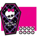Monster High Thank You Notes, 8Pk – Walmart Inside Monster High Birthday Card Template