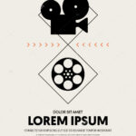 Movie Film Festival Poster Template Design Modern Retro Inside Film Festival Brochure Template