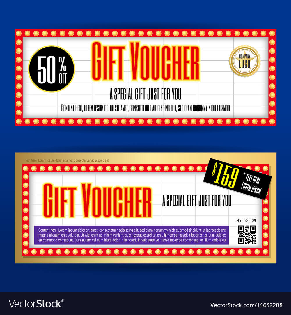 Movie Ticket Sign Theme Gift Voucher Or Gift Regarding Movie Gift Certificate Template