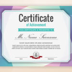 Multipurpose Professional Certificate Template Design Pertaining To Academic Award Certificate Template