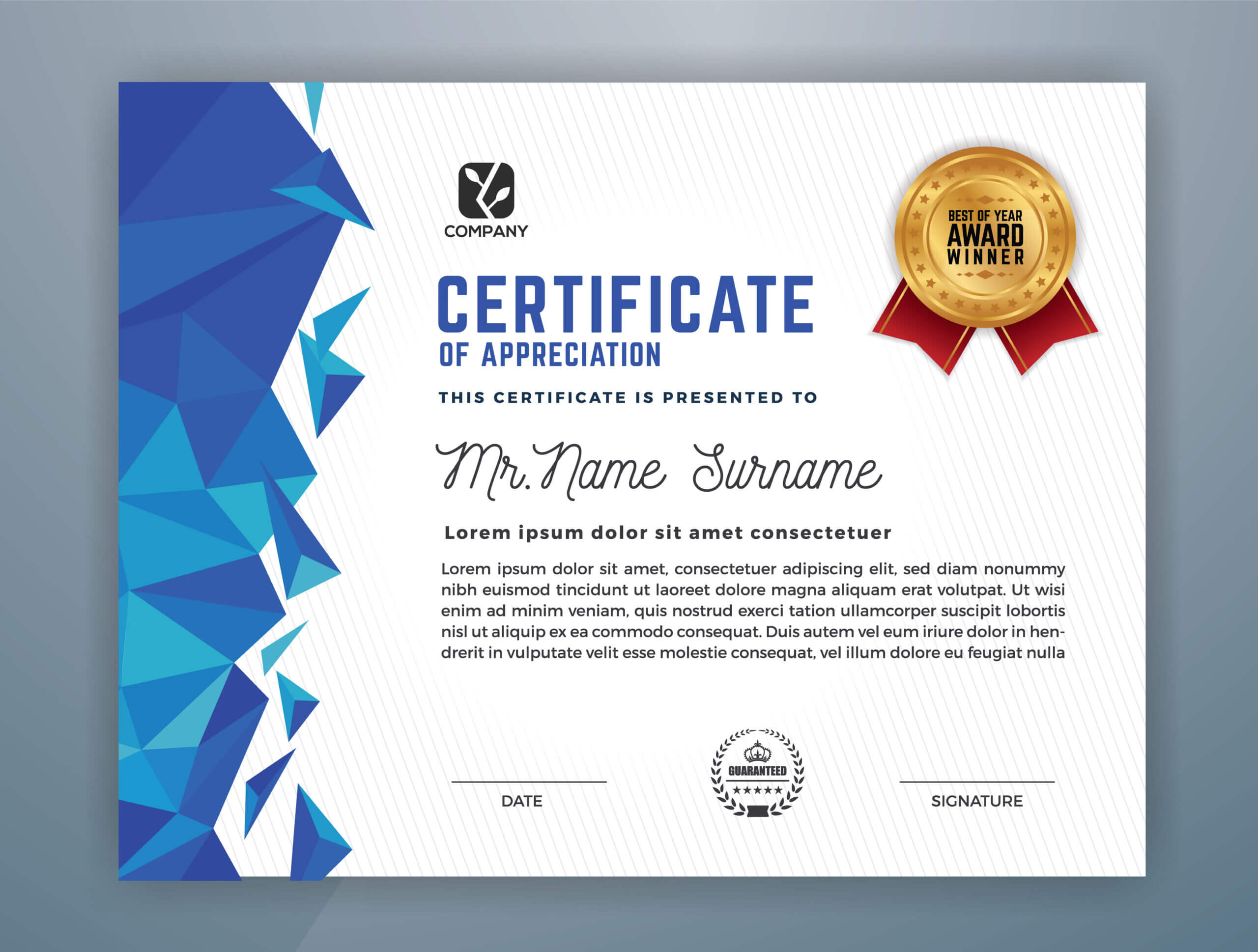 Multipurpose Professional Certificate Template Design Within Design A Certificate Template