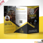 Multipurpose Trifold Business Brochure Free Psd Template in 3 Fold Brochure Template Psd