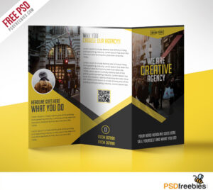 Multipurpose Trifold Business Brochure Free Psd Template with regard to 3 Fold Brochure Template Psd Free Download