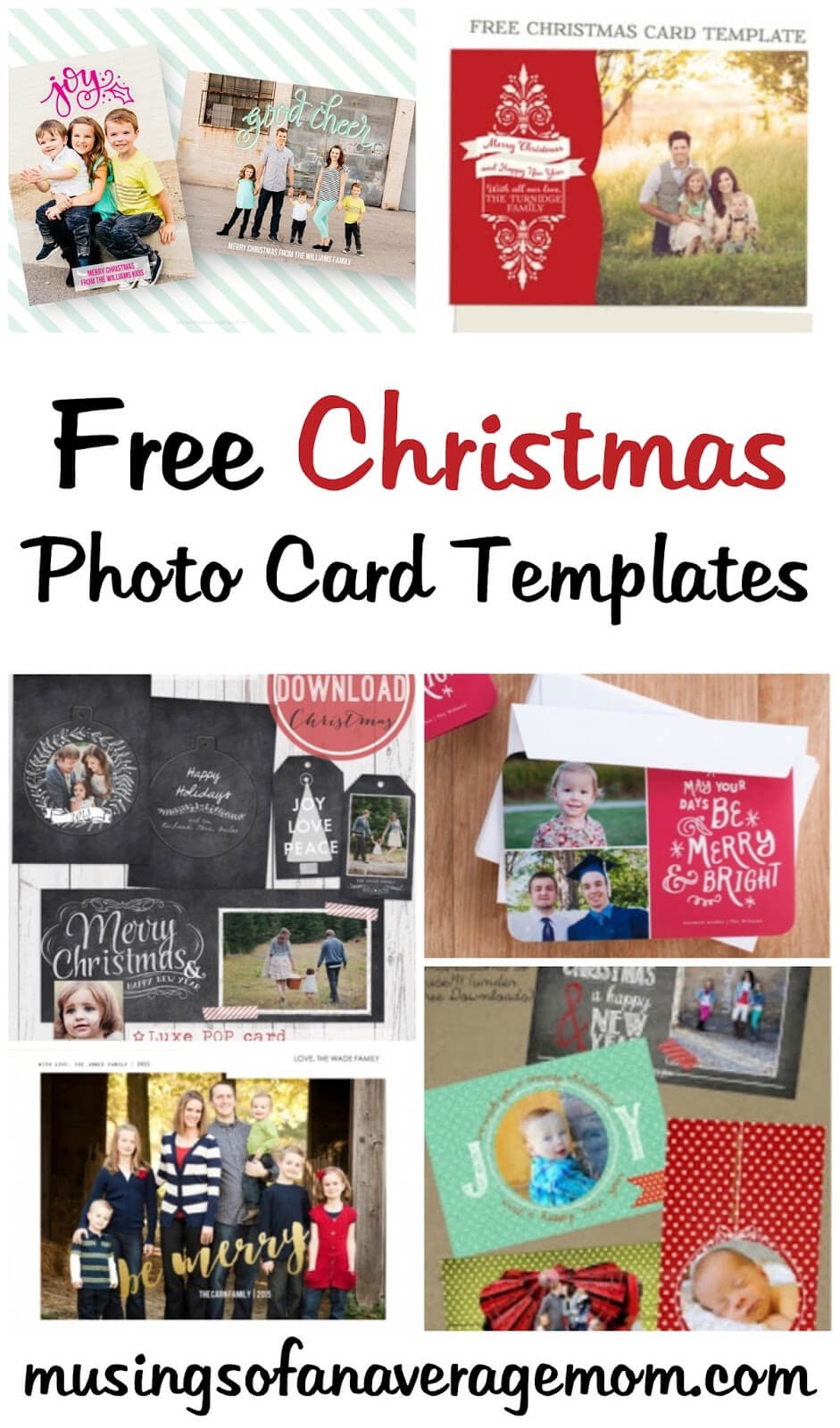 Musings Of An Average Mom: Free Photo Christmas Card Templates With Free Christmas Card Templates For Photographers