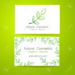 Natural Cosmetics Logo. Template Design For Organic Bio Products.  Presentation Of The Business Card. Intended For Bio Card Template