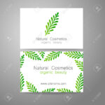 Natural Cosmetics – Logo. The Concept Of Corporate Identity. Template  Design For Organic Bio Cosmetics. In Bio Card Template