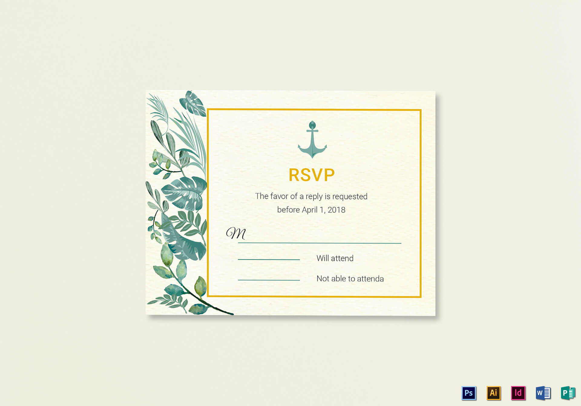 Nautical Wedding Rsvp Card Template In Template For Rsvp Cards For Wedding