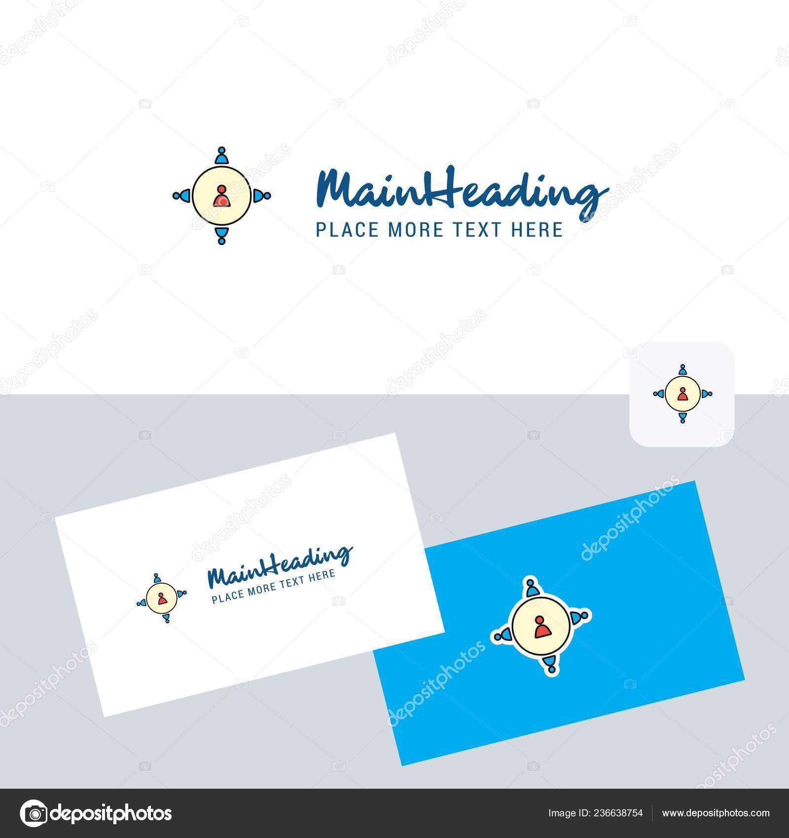 Networking Vector Logotype Business Card Template Elegant Inside Networking Card Template