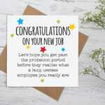 New Job Greeting Card ~ Sorry You're Your Leaving, Good Luck, Lazy Useless  Employee, Goodbye Cards, Bye, Gift Idea, Rude, Naughty, Funny G6 For Sorry You Re Leaving Card Template