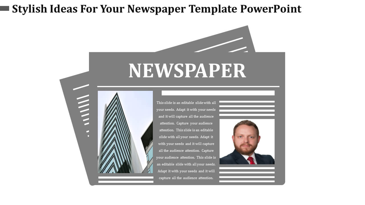Newspaper Template Powerpoint Intended For Newspaper Template For Powerpoint
