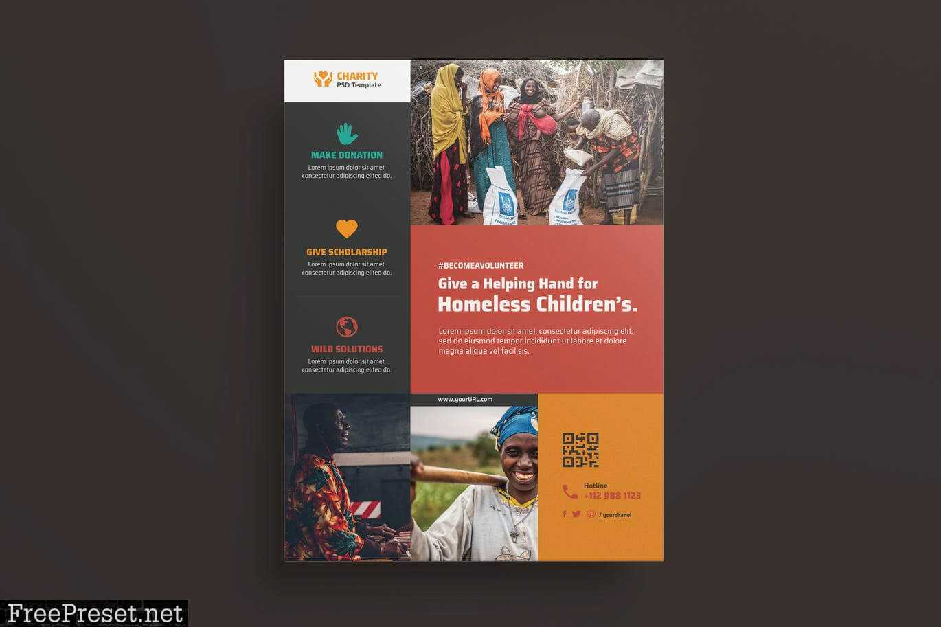 Ngo, Charity,fundraising Flyer Cfjeshx Regarding Ngo Brochure Templates