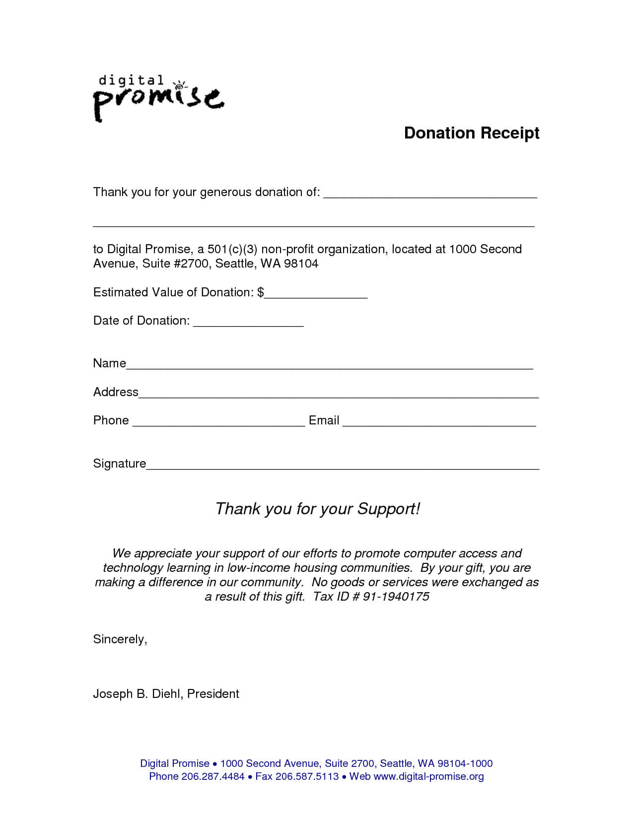 Non Profit Donation Receipt Form Template Example : V M D Within Donation Card Template Free