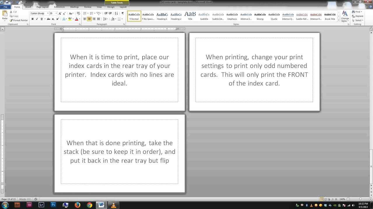 Note/index Cards – Word Template Inside 3X5 Note Card Template For Word