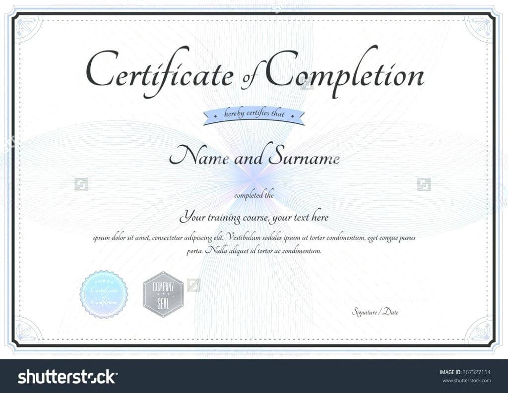 Of Clearance Sample Certificate Completion Construction In Certificate Of Completion Template Word