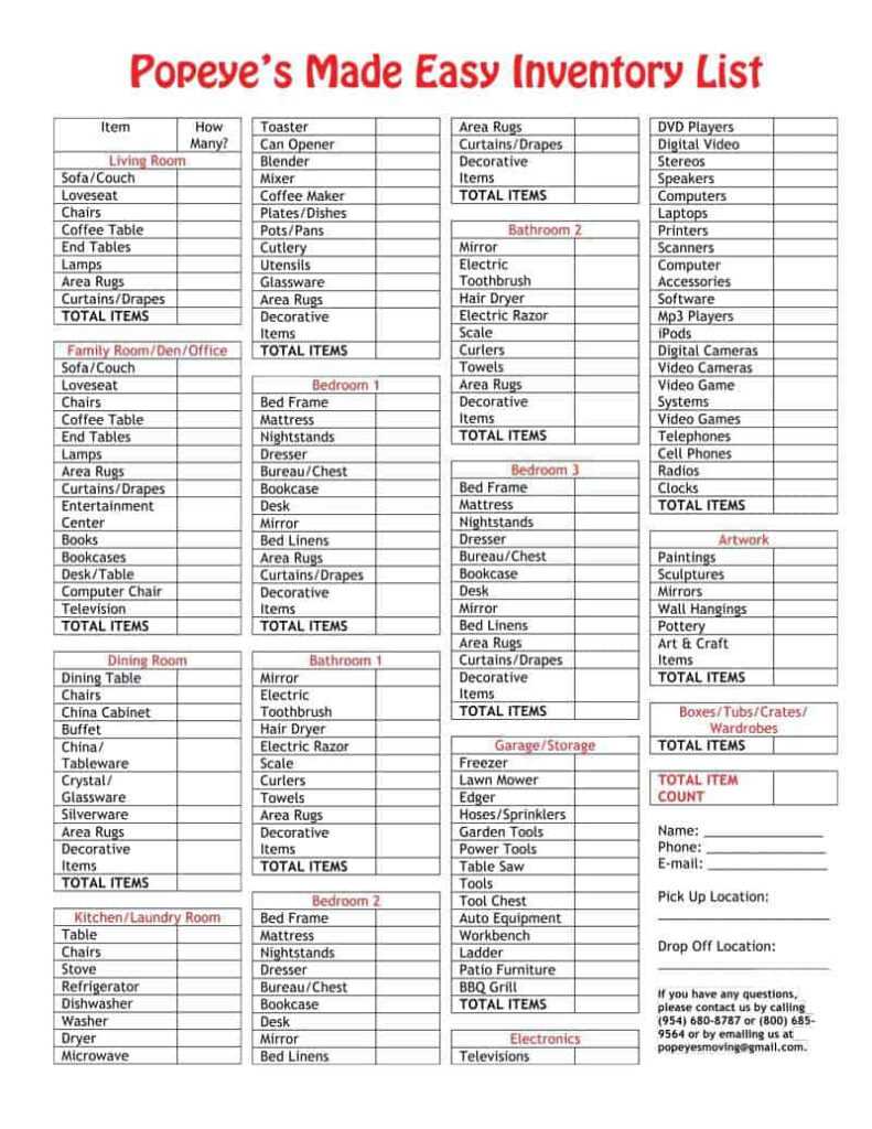 Office Moving Checklist Template Free Form Excel Spreadsheet For Moving
