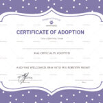 Official Adoption Certificate Template With Adoption Certificate Template