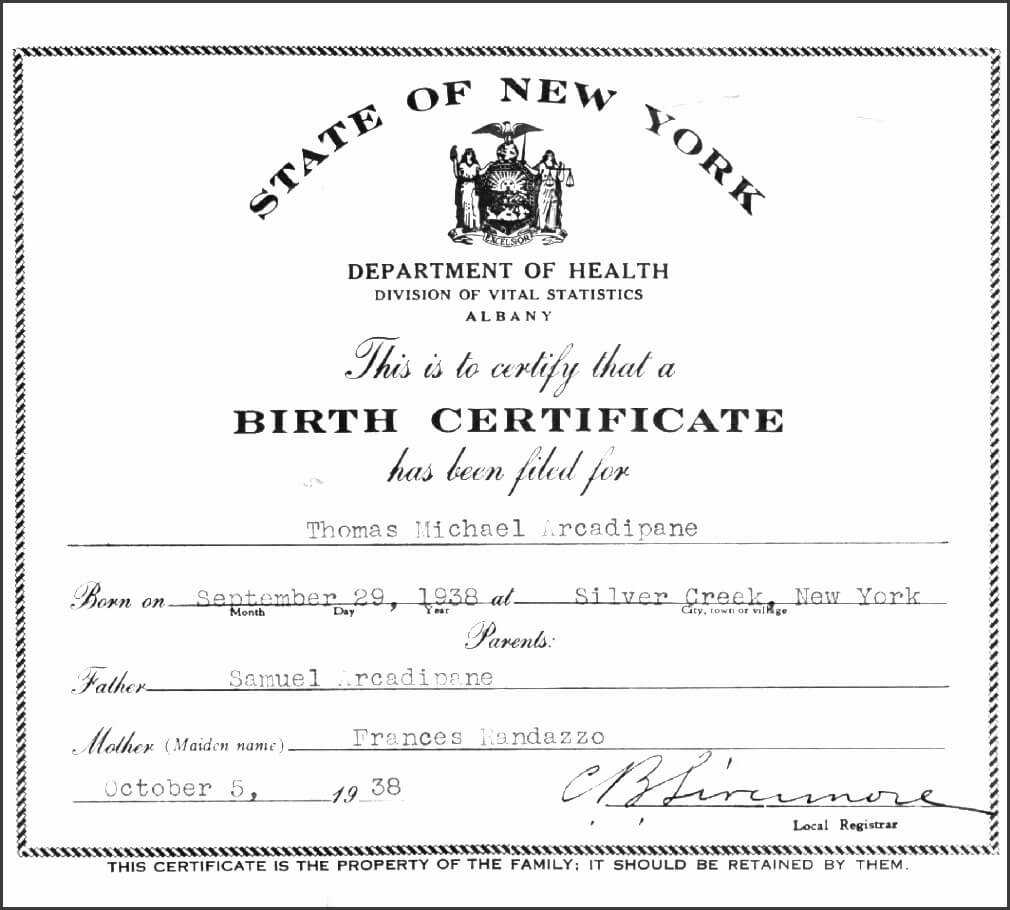 Official Blank Birth Certificate For A Birth Certificate With Official Birth Certificate Template